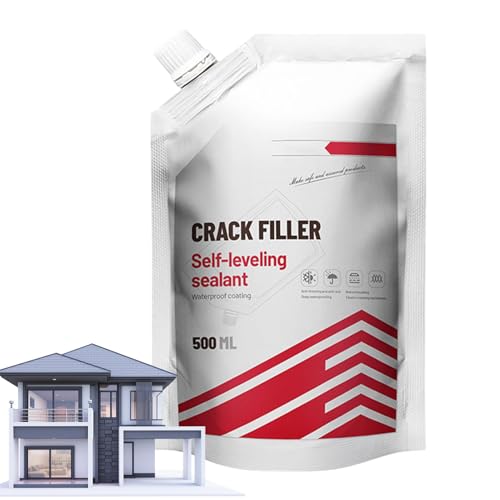 Vitsrisea Relleno para grietas de hormigón, 500 ml, para reparación de hormigón, pavimento de asfalto, relleno de azulejos para protección de techos, calzadas, aceras, terrazas