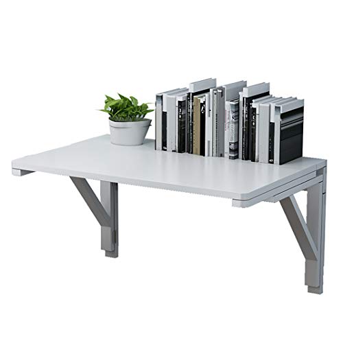 Bureau mural pliable en bois massif gain de place pour ordinateur - 2
