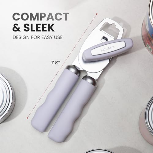 Image of Zulay Kitchen Manual Can Opener Heavy Duty Patented Stainless Steel, Lilac