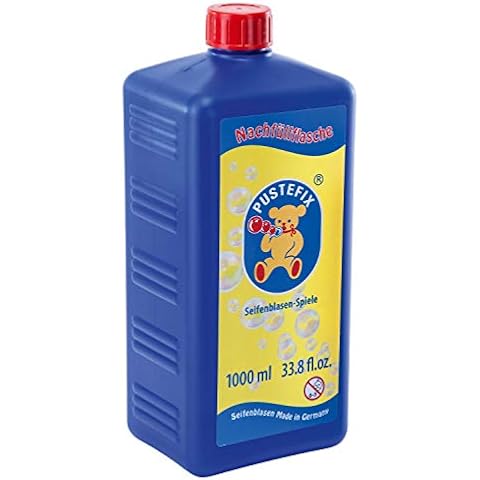 PUSTEFIX Nachfüllflasche Maxi I 1000 ml Seifenblasenflüssigkeit I Bubbles Made in Germany I Seifenblasen für Hochzeit, Kindergeburtstag, Polterabend I Seifenblasen für Kinder & Erwachsene Cover