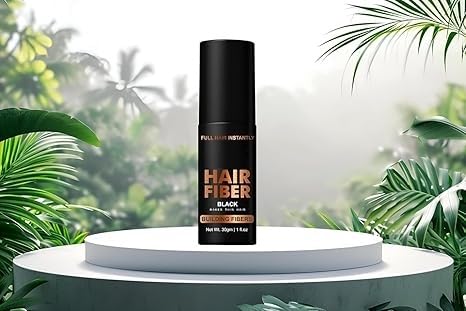 TV Hair Building Fibers (Black) 30g - Hair Fibers For Thin & Fine Hair -Hair Thickening Fibers For Men & Women (30g Pack of 1)