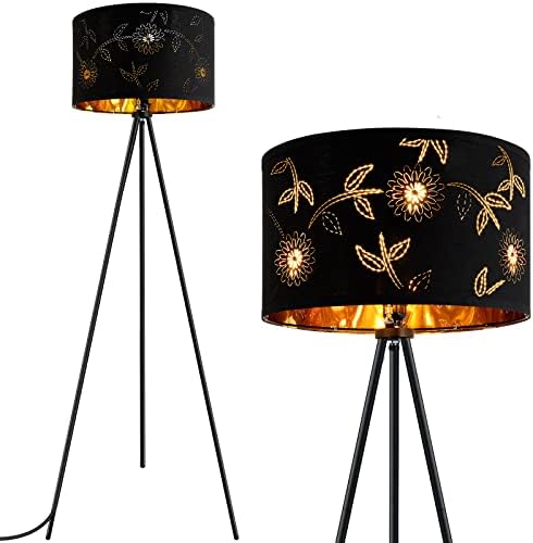 Amazon.com: Creative Co-Op Modern Metal Tripod Walnut Wood Shade ...