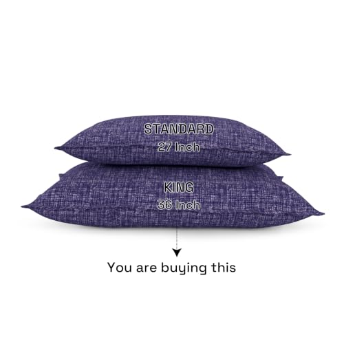 Image of Wakefit 100% Cotton Pillow Cover Set of 2 | 200 TC Soft & Breathable Pillow Cases | King Size 19 x 36 Inch | Skin Friendly, Durable & Gentle Machine Washable | Mambo