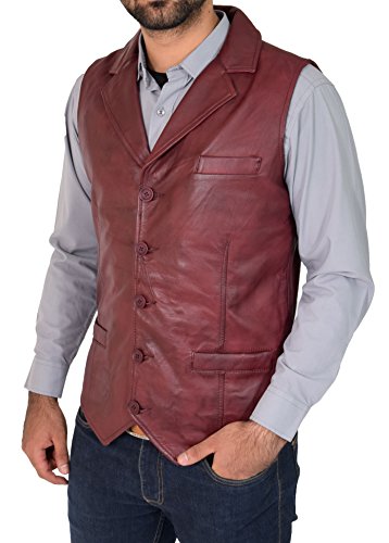 Gilet homme rouge bordeaux de taille 46 pour veste de costume élégante
