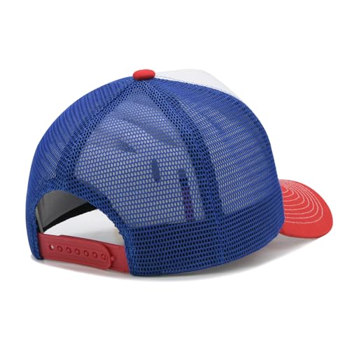 Image of American Flag Trucker Hat for Men Women, Adjustable Snapback Mesh USA Flag Baseball Cap