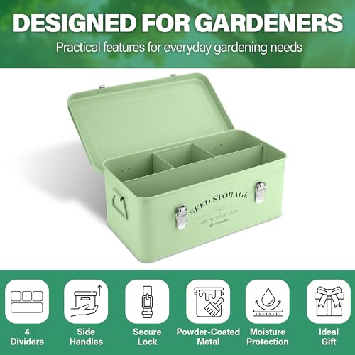STOWBERRY Seed Storage Box Organiser - Seed Tin with Over 200 Accessories — photo 4