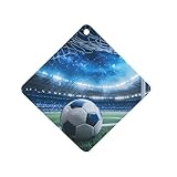 Football Sports Soccer Ball Car Air Freshener Cute Aromatherapy Tablets Fragrance Cards Interior Mirror Pendant Decor Rhombus