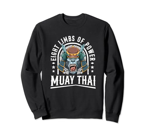 Ocho miembros de poder - Muay Thai y Samurai Gorila Sudadera