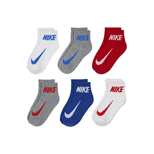 Nike Little Boy Cushioned Quarter Socks 6 Pack