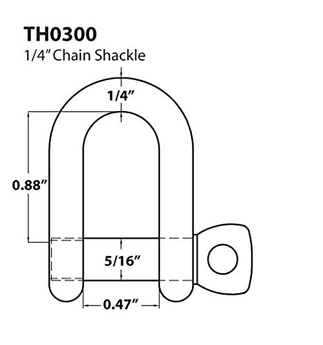Anel de laço de clevis de corrente de 1/4