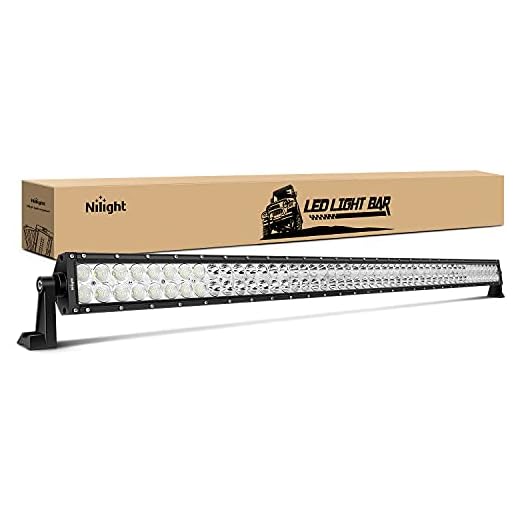Nilight - 15026C-A LED Light Bar 52Inch 300W Spot Flood Combo LED Driving Lamp Off Road Lights Work Light for Trucks Boat Lamp