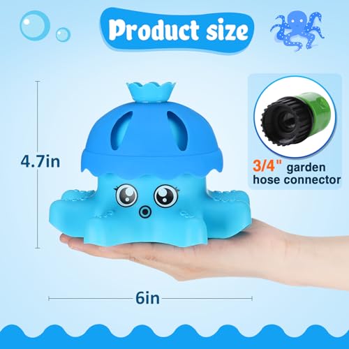 Spinning Water Sprinkler for Kids and Toddlers - Kids Sprinklers for Yard, Attach to 3/4\'\' Garden Hose, Splashing Outdoor Water Play Toy Fun Summer Outside Toys for 3 4 5 6 7 8 Years Boy Girl Dogs Pet