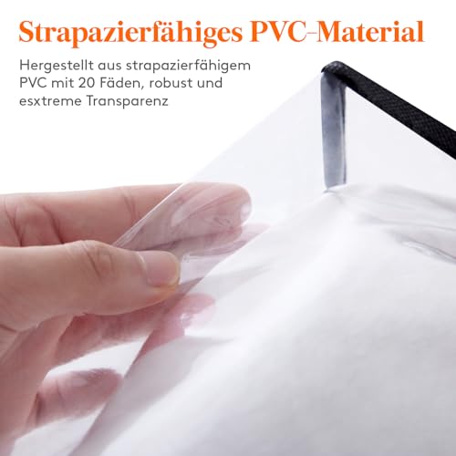 Lifewit 6er Pack Transparente Plastik Aufbewahrungstasche, 60L Kleiderschrank Organizer Aufbewahrungsbox mit Deckel Kleideraufbewahrung… – Ansicht 2