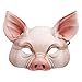 Dzrige Pig Mask,Scary Half Face Pig Mask for Halloween Masquerade Carnival Tricky Party Cosplay Props