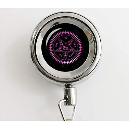 Black Butler Contract Seal Sebastian Michaelis Demon Contract Manga Art Anime Jewelry Black Butler Keychain Retractable Badge Reel with Waterproof ID Holders & Keychain