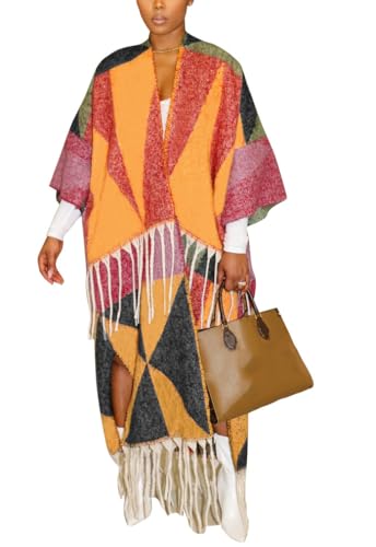 Image of Kimono Cardigan for Women Long Boho Satin Kimono Robes Plus Size Open Front Beach Swimsuit Cover Ups Lightweight Duster