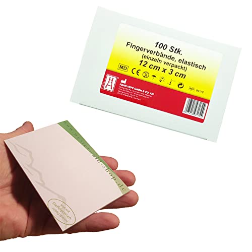 varivendo Notizblock + Hans Hepp 100 Stück Fingerverband Fingerpflaster Wundverband elastisch (12x3cm (einzeln versiegelt))