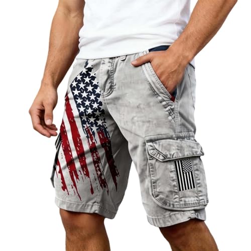 Short de travail imprimé 4th July parfait pour un été chaud décontracté