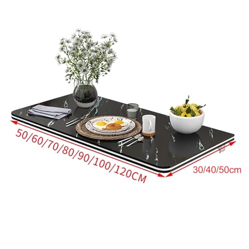 Table pliante murale en panneau de densité blanc, format 60 x 50 cm pour gain de place - 3