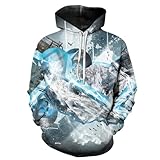 YANXIABH Arte Creativo Snow Mountain Flying Bird Ropa con Capucha para Hombre Sudadera con Capucha Impresa En 3D Sudadera con Capucha De Moda para Mujer