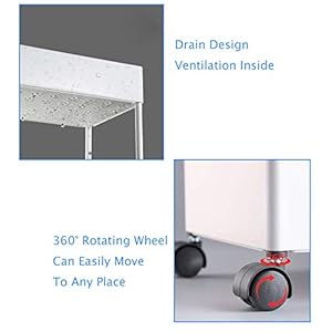 4 Tier Slim Rolling Utility Kitchen Cart Bathroom Organizer for Narrow Places Multipurpose Storage Shelve Mobile Trolley for Bedroom Laundry Office Restaurant Garage Pantry (White) 4 Tier Slim Rolling Utility Kitchen Cart Bathroom Organizer for Narrow Places Multipurpose Storage Shelve Mobile Trolley for Bedroom Laundry Office Restaurant Garage Pantry White