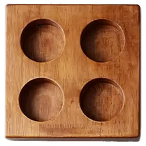 Plateau de service multi-compartiments en bois évitant le mélange des saveurs - 2