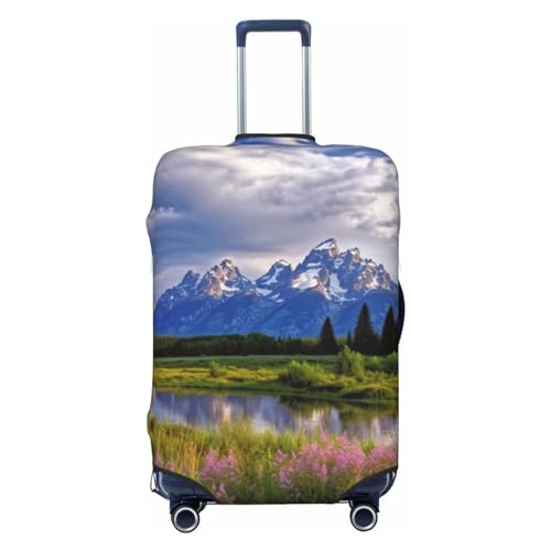 grand teton national park Luggage Covers for Suitcase Elastic Suitcase Cover Protector Dustproof Anti-Scratch Thicken Travel Luggage Cover Washable Baggage Covers Fit 18-32 Inch Luggage Small