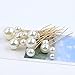 inSowni 54 Pieces Wedding Gold U-shaped Sparkly Pearl Hair Pins Bridal Bobby Hairpins Prom Formal Party Headpieces for Brides Briedesmaids Women Girls