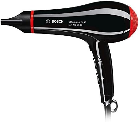 Bosch PHD7962DI - Secador de pelo profesional, 2500 W, generador de iones,  color negro y rojo : Amazon.es: Belleza
