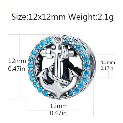 Sterling Silver Anchor, Jellyfish, Starfish & Ocean Charm for Pandora Bracelet2