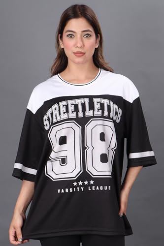 Image of Amazon Brand - INKAST Unisex Oversized T-Shirt | Sportwear | Contrast Sleeves | Drop Shoulder Baggy Fit | Graphic Print | Activewear for Gym,Training & Street Style