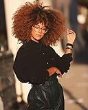 Curly Afro Wig with Bangs for Black Women Short Kinky Curly Wig 14Inch Synthetic Afro Full...