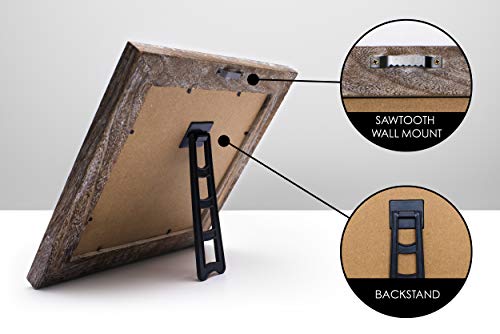 Gray Felt Letter Board 12X12 Inch Rustic Frame: Wall Mount And Stand Letterboards - Home Goods Changeable Letterboard Message Sign Boards Display 375 White Letters, Emojis, Scissor, Organizer & Bag #TOP1