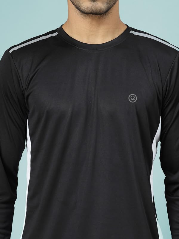 Image of CHKOKKO Gym T Shirts for Men Workout Solid Quick Dry Sports Men T-Shirts Breathable Lightweight Full Sleeve Regular Fit Round Neck Running Stylish Tshirt for man