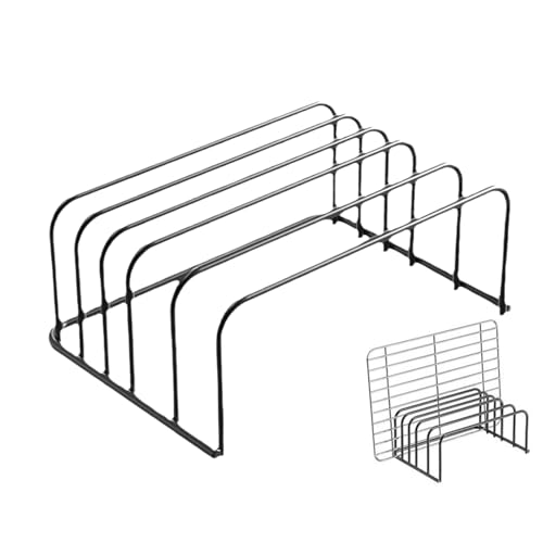 Estante de secado de Vajilla de Cocina, Organizador de Cocina | 5 Ranuras Espacio-Sala de estar empleado Multifuncional No Deslizante - Accesorios de Cocina Organizador en Olla,