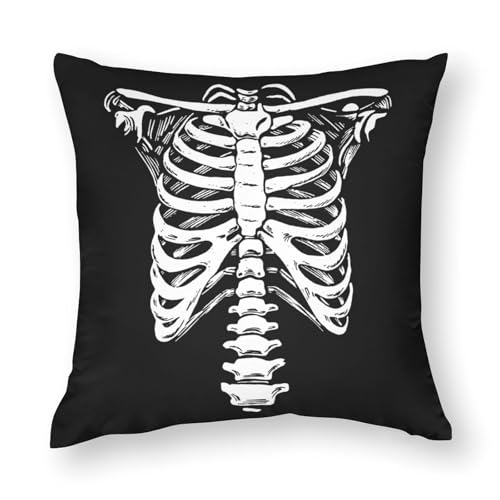 クッションカバー 抱き枕カバー インテリア 飾り 骸骨骨骨骨 コスチュ 枕カバー 装飾枕カバー 座布団カバー おしゃれ 部屋飾り ソファ背当て 寝室 車用 16"x16"