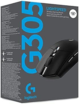 Logitech G 305 LIGHTSPEED Bezprzewodowa mysz do gier, czujnik HERO 12K, 12000 DPI, lekka, 6 programowalnych przycisków, żywotność baterii 250 h, pamięć pokładowa, PC/Mac - czarna