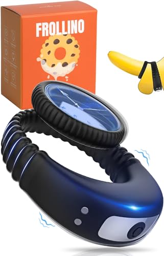 MySecretCase Vibration Penis Ringe – Cockring und Klitoris Stimulator, Leise Penisring Vibrator für Männer und die Paare, Penies Sexspielzeug für Solo Masturbieren, Penisringe Sex Sextoys aus Gummi