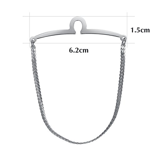 Yoursfs Tie Chain for Mens Loop Men's Double Color Link Chain Cravat Collar tie Clip2