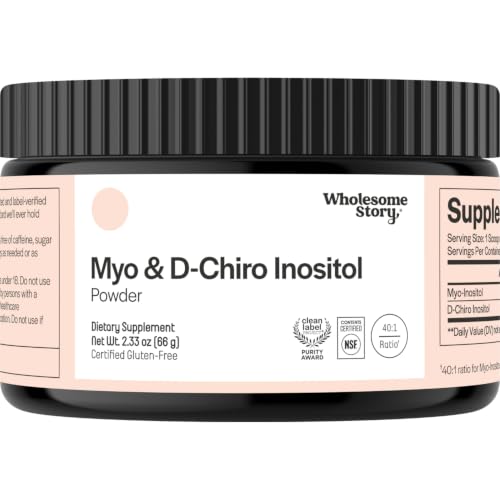 Myo-Inositol & D-Chiro Inositol Supplement Powder for Women | Hormonal Balance & Healthy Ovarian Function Support | Vitamin B8 | Great Alternative to Capsules | 40:1 Ratio | 30 Servings