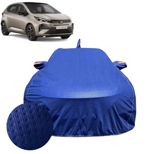 Image of Car Cover for Tata Altroz (2025-2026) | 100% Waterproof Cover with Antenna & Reflective Mirror Pockets | Dustproof, Scratchproof, Heatproof Altroz Car Cover |Soft Cotton Lining| Blue