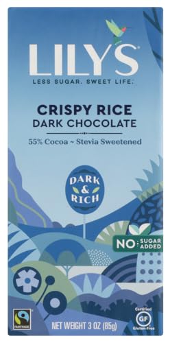 Lily'S Dark Chocolate With Stevia Crispy Rice 3 Oz (Pack of 12) -...