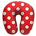 Produktbild Fun Life Art Polka Dot Red Memory Foam Travel Pillow Round U-Shaped Neck/Head Support Relieve Cervical Fatigue for Sleeping Airplanes Train and Camping