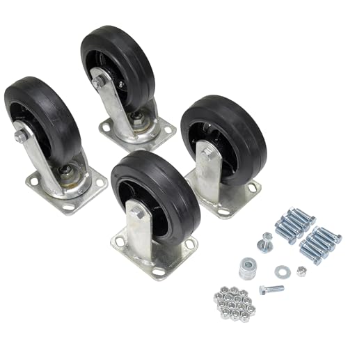Rubber Caster Kit 6x2 2400lb Cap