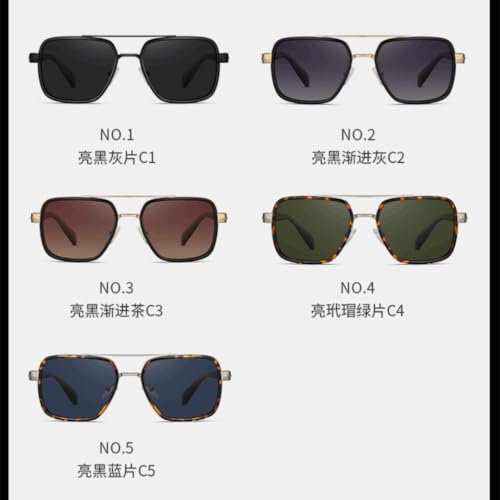 Lunettes de soleil polarisées hommes protection anti-reflet double pont