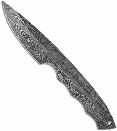 BucknBear Custom Handmade Damascus Blade Blank (4" Damascus)