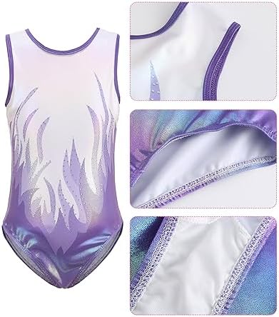 Happy Cherry Turnpakje voor meisjes, lange mouwen of zonder mouwen, voor kinderen, gymnastiekpak met shorts, glanzend, gymnastiekkleding, set, ballet, tricot danskostuums, 5-12 jaar, meerkleurig-1