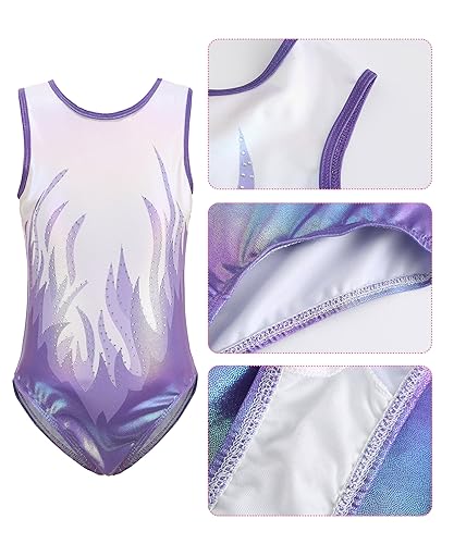 Costume Ballet Fille Justaucorps Danse Fille Avec Short Et Bandeau - Tenue Gym Sans Manches Ou Manches Longues - 5-12 Ans Justaucorps Gymnastique