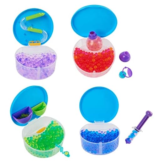 Orbeez Surprise Aktivitet Orb-paket, 1 600 vattenpärlor i 4 miniaktivitetslekset, giftfria sensoriska leksaker för barn i åldern 5 och uppåt