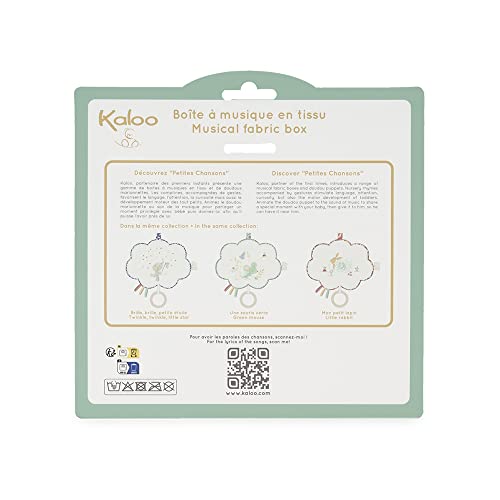Kaloo, Petites Chansons, Fabric and Wood Music Box, 15 cm Musical Pillow, “My Little Bunny” Nursery Rhyme (French) - Image 3